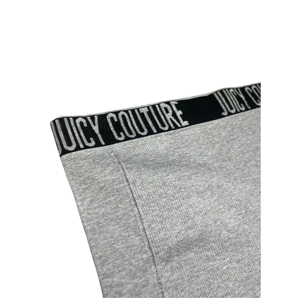 Juicy‎ Couture Women’s Large Biker Shorts Gray Ribbed Activewear